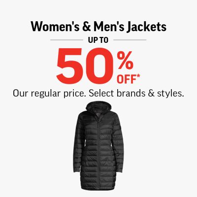 UP TO 50% OFF WOMEN’S AND MEN’S JACKETS icon