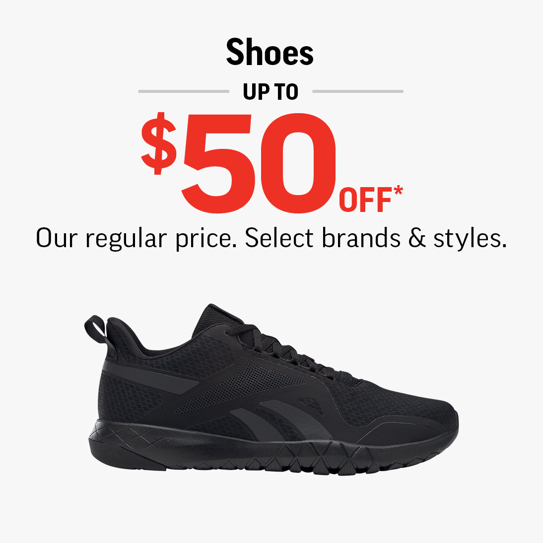 SHOES UP TO $50 OFF icon