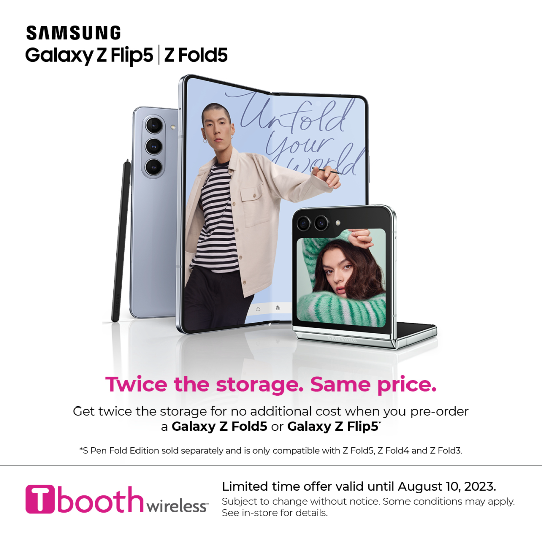 Tbooth Wireless – Get twice the storage when you pre-order a Galaxy Z Fold5 or Galaxy Z Flip5 icon