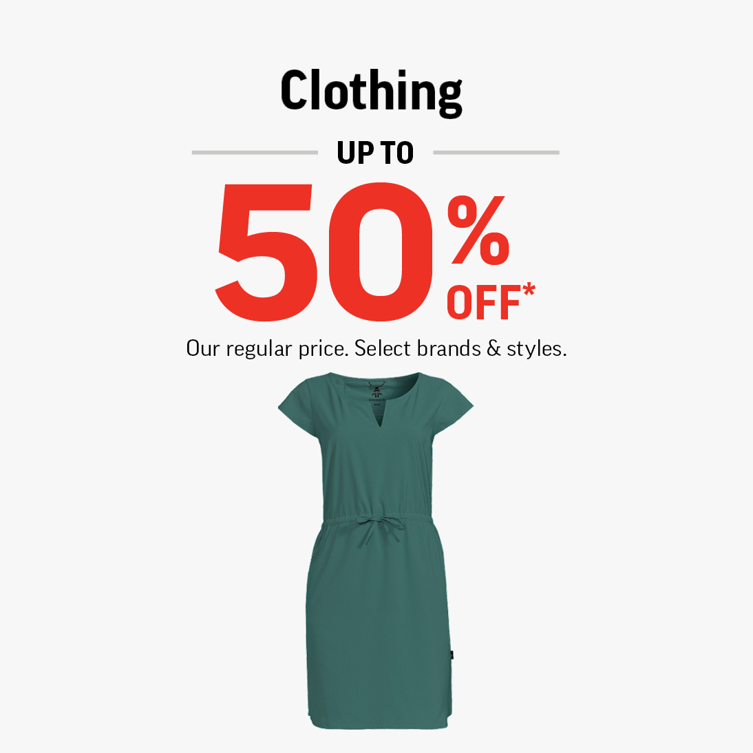 UP TO 50% OFF CLOTHING icon