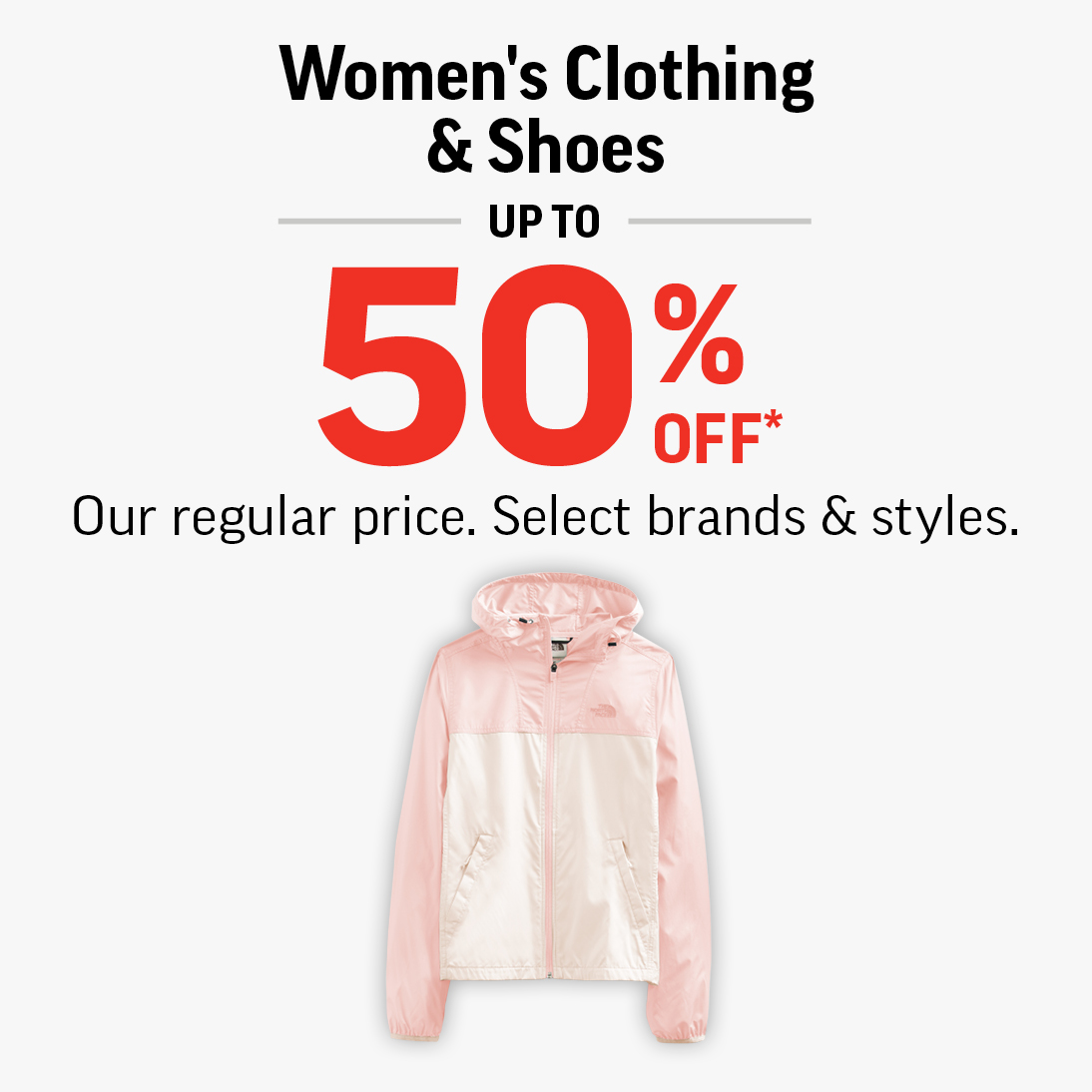 WOMEN’S CLOTHING &amp; SHOES UP TO 50% OFF! icon