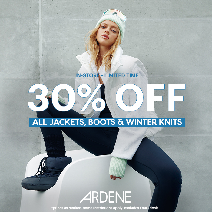 30% OFF ALL JACKETS, BOOTS, &amp; WINTER KNITS icon