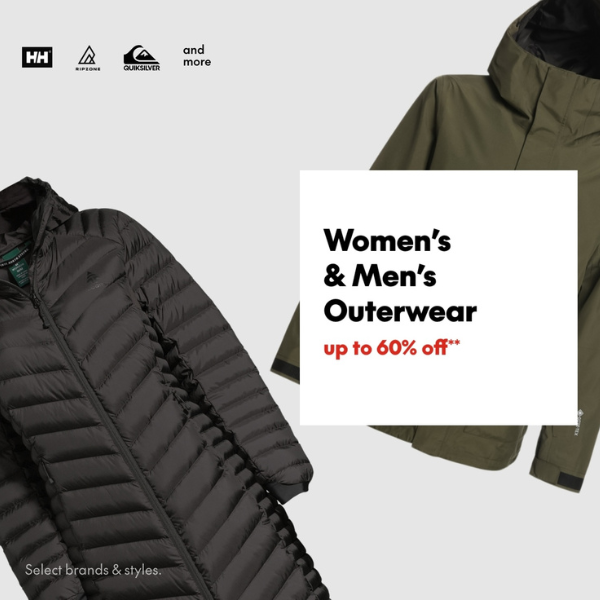 WOMEN’S & MEN’S OUTERWEAR UP TO 60% OFF icon