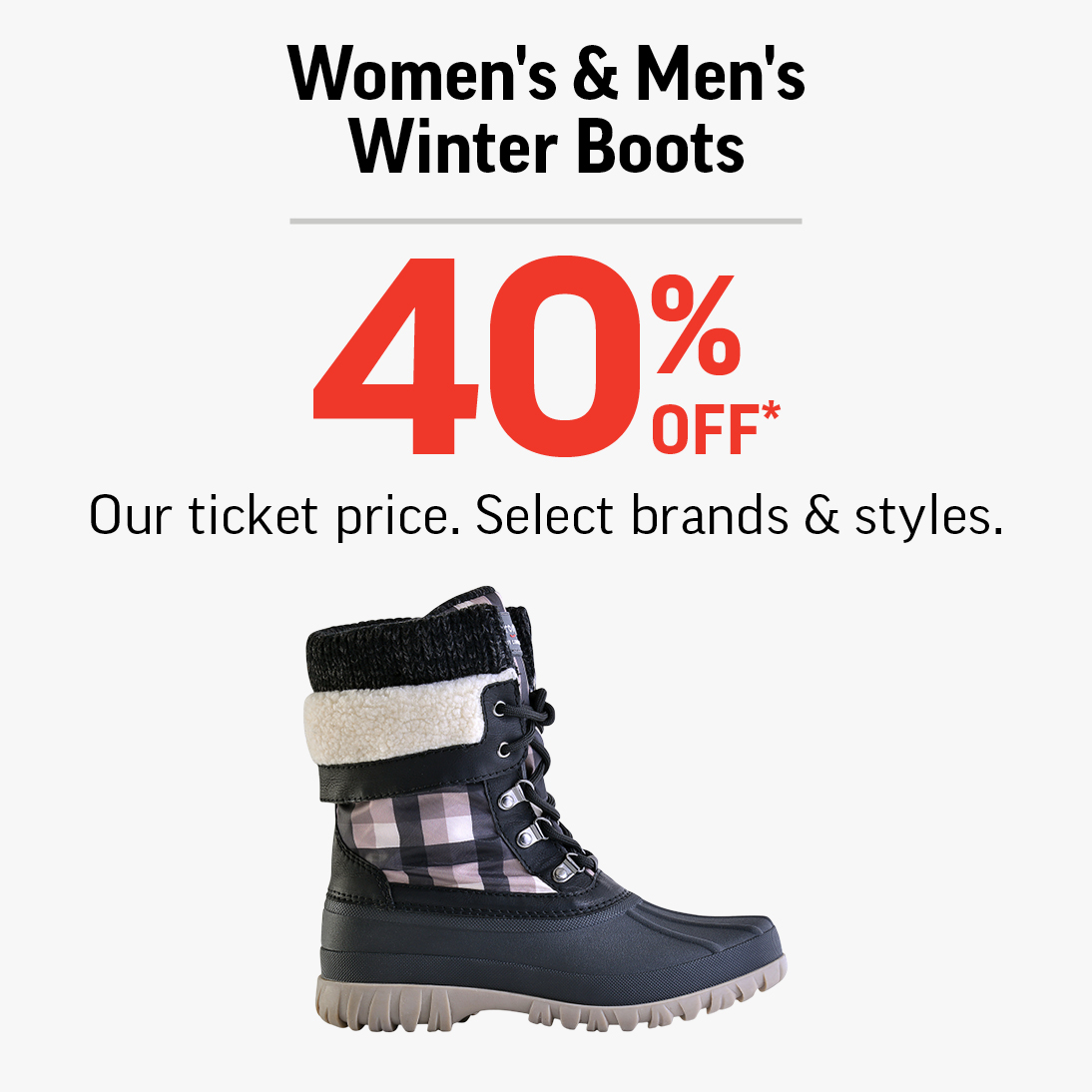 SELECT WINTER BOOTS 40% OFF icon