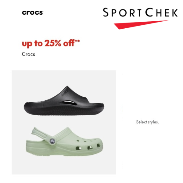 CROCS UP TO 25% OFF icon
