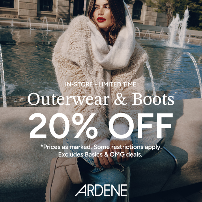 20% OFF OUTERWEAR AND BOOTS icon