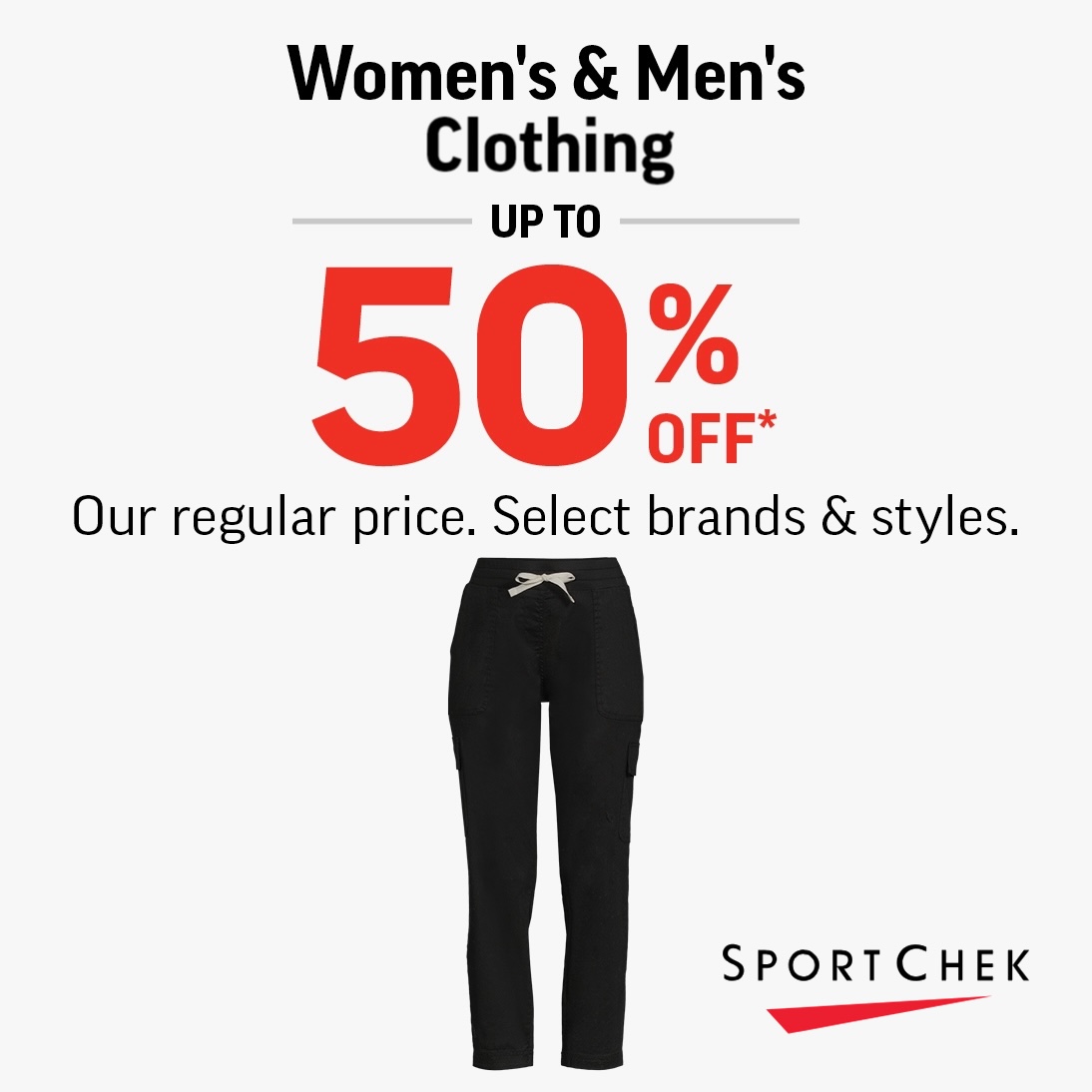 WOMEN’S &amp; MEN’S CLOTHING UP TO 50% OFF icon