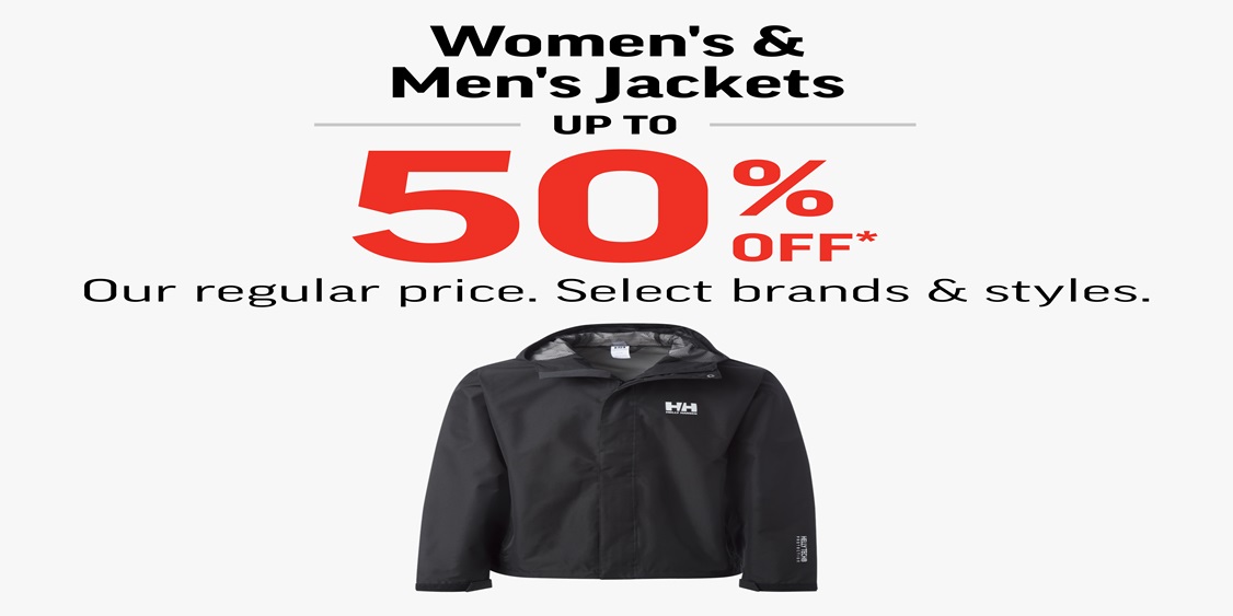 WOMEN’S &amp; MEN’S JACKETS UP TO 50% OFF icon