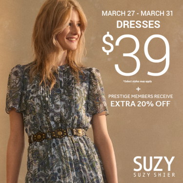 SUZY SHIER – $39 DRESS SALE icon