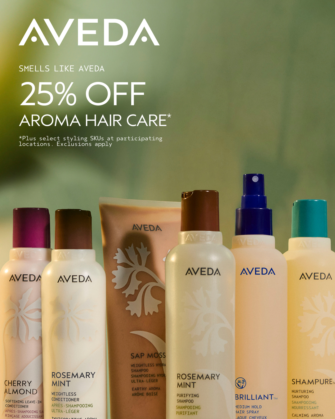 25% OFF AVEDA AROMA HAIR CARE icon